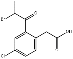 2-(2-Bromopropanoyl)-4-chlorophenylacetic acid Structure