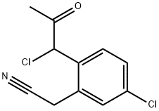 5-Chloro-2-(1-chloro-2-oxopropyl)phenylacetonitrile Structure