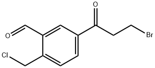 5-(3-Bromopropanoyl)-2-(chloromethyl)benzaldehyde Structure