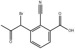 3-(1-Bromo-2-oxopropyl)-2-cyanobenzoic acid Structure