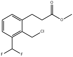 Methyl 3-(2-(chloromethyl)-3-(difluoromethyl)phenyl)propanoate Structure