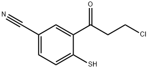 3-(3-Chloropropanoyl)-4-mercaptobenzonitrile Structure