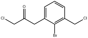 1-(2-Bromo-3-(chloromethyl)phenyl)-3-chloropropan-2-one Structure