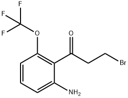 1-(2-Amino-6-(trifluoromethoxy)phenyl)-3-bromopropan-1-one Structure