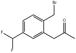 1-(2-(Bromomethyl)-5-(difluoromethyl)phenyl)propan-2-one Structure