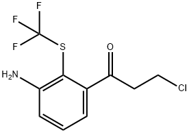 1-(3-Amino-2-(trifluoromethylthio)phenyl)-3-chloropropan-1-one 구조식 이미지