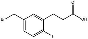 5-(Bromomethyl)-2-fluorophenylpropanoic acid Structure