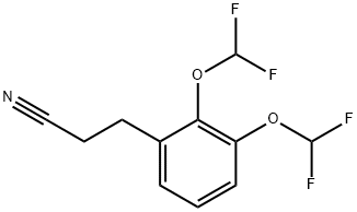 (2,3-Bis(difluoromethoxy)phenyl)propanenitrile 구조식 이미지