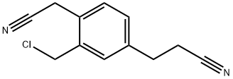 2-(Chloromethyl)-4-(2-cyanoethyl)phenylacetonitrile Structure