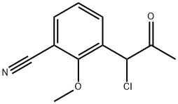 3-(1-Chloro-2-oxopropyl)-2-methoxybenzonitrile Structure