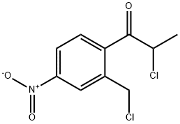 2-Chloro-1-(2-(chloromethyl)-4-nitrophenyl)propan-1-one Structure