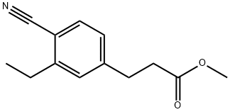 Methyl 4-cyano-3-ethylphenylpropanoate Structure