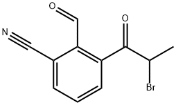 3-(2-Bromopropanoyl)-2-formylbenzonitrile Structure