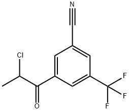 3-(2-Chloropropanoyl)-5-(trifluoromethyl)benzonitrile Structure