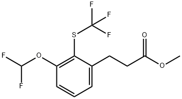 Methyl 3-(3-(difluoromethoxy)-2-(trifluoromethylthio)phenyl)propanoate Structure