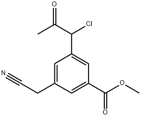 Methyl 3-(1-chloro-2-oxopropyl)-5-(cyanomethyl)benzoate Structure