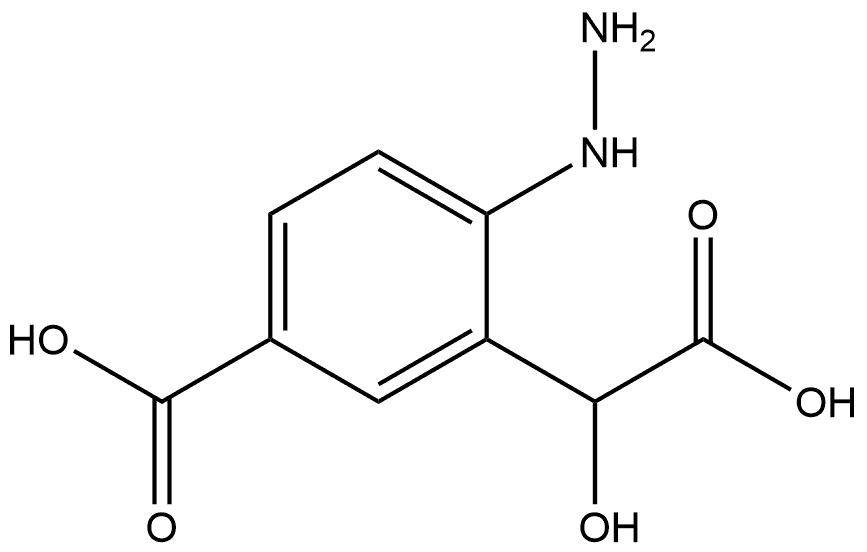 5-Carboxy-2-hydrazinylmandelic acid Structure