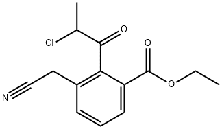 Ethyl 2-(2-chloropropanoyl)-3-(cyanomethyl)benzoate Structure