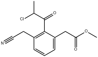 Methyl 2-(2-chloropropanoyl)-3-(cyanomethyl)phenylacetate Structure