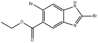 Ethyl 2,5-dibromo-1H-benzimidazole-6-carboxylate Structure