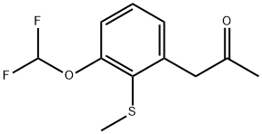 1-(3-(Difluoromethoxy)-2-(methylthio)phenyl)propan-2-one Structure