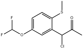 1-Chloro-1-(5-(difluoromethoxy)-2-(methylthio)phenyl)propan-2-one Structure