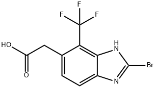 2-Bromo-4-trifluoromethyl-1H-benzimidazole-5-acetic acid Structure