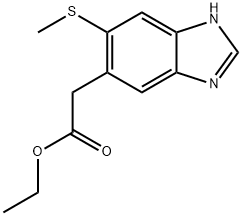 Ethyl 5-methylthio-1H-benzimidazole-6-acetate Structure