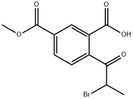 Methyl 4-(2-bromopropanoyl)-3-carboxybenzoate Structure