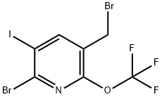 2-Bromo-5-(bromomethyl)-3-iodo-6-(trifluoromethoxy)pyridine Structure