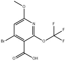 4-Bromo-6-methoxy-2-(trifluoromethoxy)pyridine-3-carboxylic acid Structure