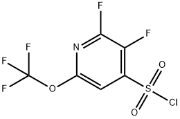 2,3-Difluoro-6-(trifluoromethoxy)pyridine-4-sulfonyl chloride 구조식 이미지