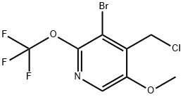 3-Bromo-4-(chloromethyl)-5-methoxy-2-(trifluoromethoxy)pyridine Structure