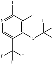 2,3-Diiodo-4-(trifluoromethoxy)-5-(trifluoromethyl)pyridine Structure