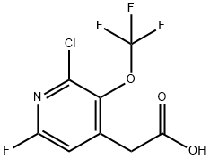 2-Chloro-6-fluoro-3-(trifluoromethoxy)pyridine-4-acetic acid Structure