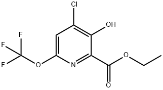 Ethyl 4-chloro-3-hydroxy-6-(trifluoromethoxy)pyridine-2-carboxylate Structure