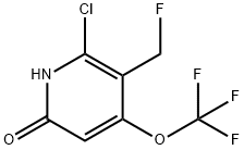 2-Chloro-3-(fluoromethyl)-6-hydroxy-4-(trifluoromethoxy)pyridine Structure