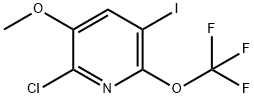 2-Chloro-5-iodo-3-methoxy-6-(trifluoromethoxy)pyridine Structure