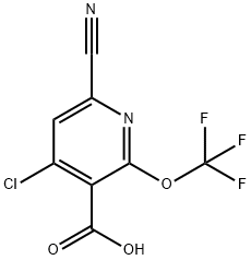 4-Chloro-6-cyano-2-(trifluoromethoxy)pyridine-3-carboxylic acid Structure