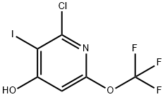 2-Chloro-4-hydroxy-3-iodo-6-(trifluoromethoxy)pyridine Structure