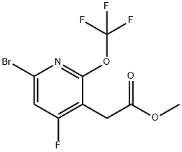 Methyl 6-bromo-4-fluoro-2-(trifluoromethoxy)pyridine-3-acetate Structure