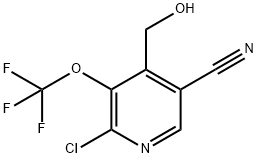 2-Chloro-5-cyano-3-(trifluoromethoxy)pyridine-4-methanol Structure