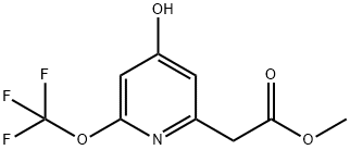 Methyl 4-hydroxy-2-(trifluoromethoxy)pyridine-6-acetate Structure