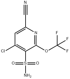 4-Chloro-6-cyano-2-(trifluoromethoxy)pyridine-3-sulfonamide Structure