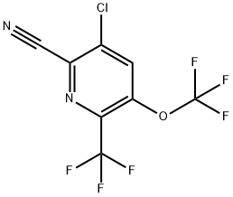 3-Chloro-2-cyano-5-(trifluoromethoxy)-6-(trifluoromethyl)pyridine Structure