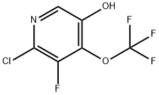 2-Chloro-3-fluoro-5-hydroxy-4-(trifluoromethoxy)pyridine Structure