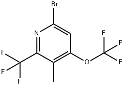 6-Bromo-3-methyl-4-(trifluoromethoxy)-2-(trifluoromethyl)pyridine Structure