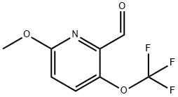 6-Methoxy-3-(trifluoromethoxy)pyridine-2-carboxaldehyde Structure