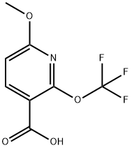 6-Methoxy-2-(trifluoromethoxy)pyridine-3-carboxylic acid Structure