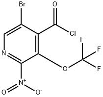 5-Bromo-2-nitro-3-(trifluoromethoxy)pyridine-4-carbonyl chloride Structure